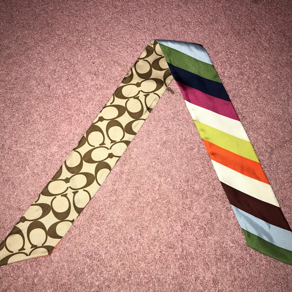 Coach pony tail scarf